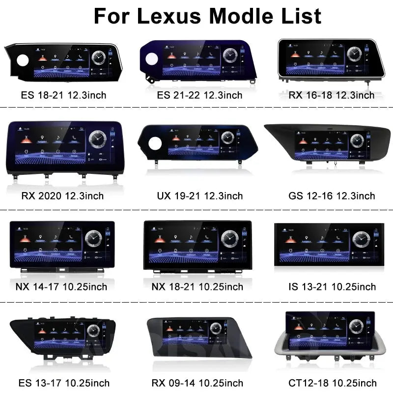 10.25''For Lexus UX Series 2008-2023 AERISAUTO for Apple Android screen and  Android Auto My Store