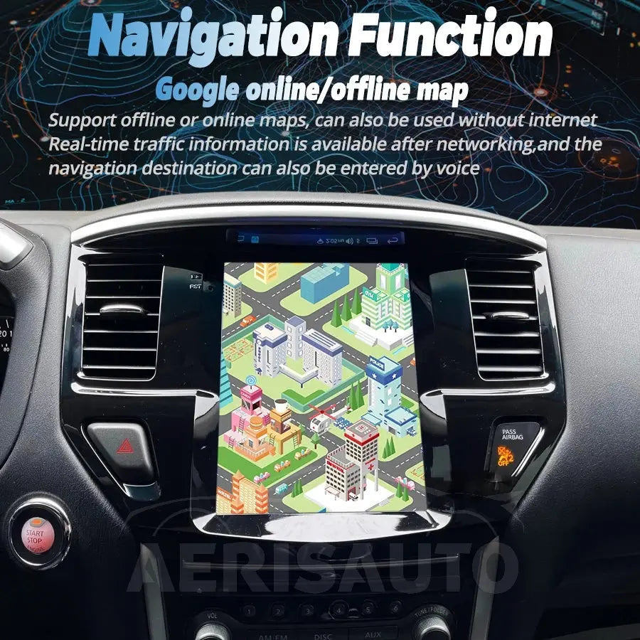 10.4''For Nissan Pathfinder R52 SL SV 2012-2020 Android 13 Nissan Pathfinder Nissan Pathfinder AERISAUTO for Apple Android screen and  Android Auto Aerisauto