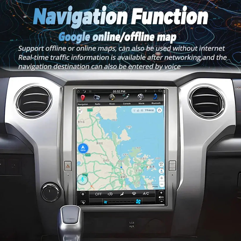 12.1"For Toyota Tundra 2014-2021 Tesla Style Car Radio AERISAUTO for Apple Android screen and Android Auto