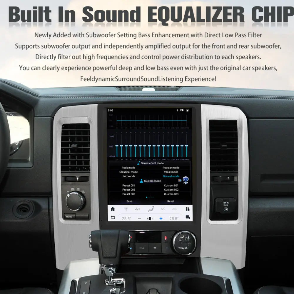 12.1"For Dodge RAM 1500 2500 3500 2008-2012 Tesla Style Car Radio AERISAUTO for Apple Android screen and Android Auto Aerisauto