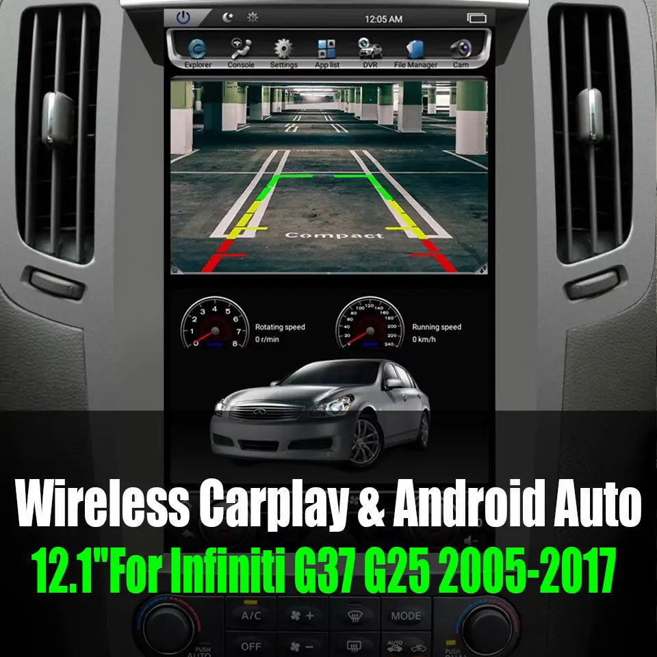 12.1''For Infiniti G37 G25 2005-2017 AERISAUTO for Apple Android screen and  Android Auto Aerisauto