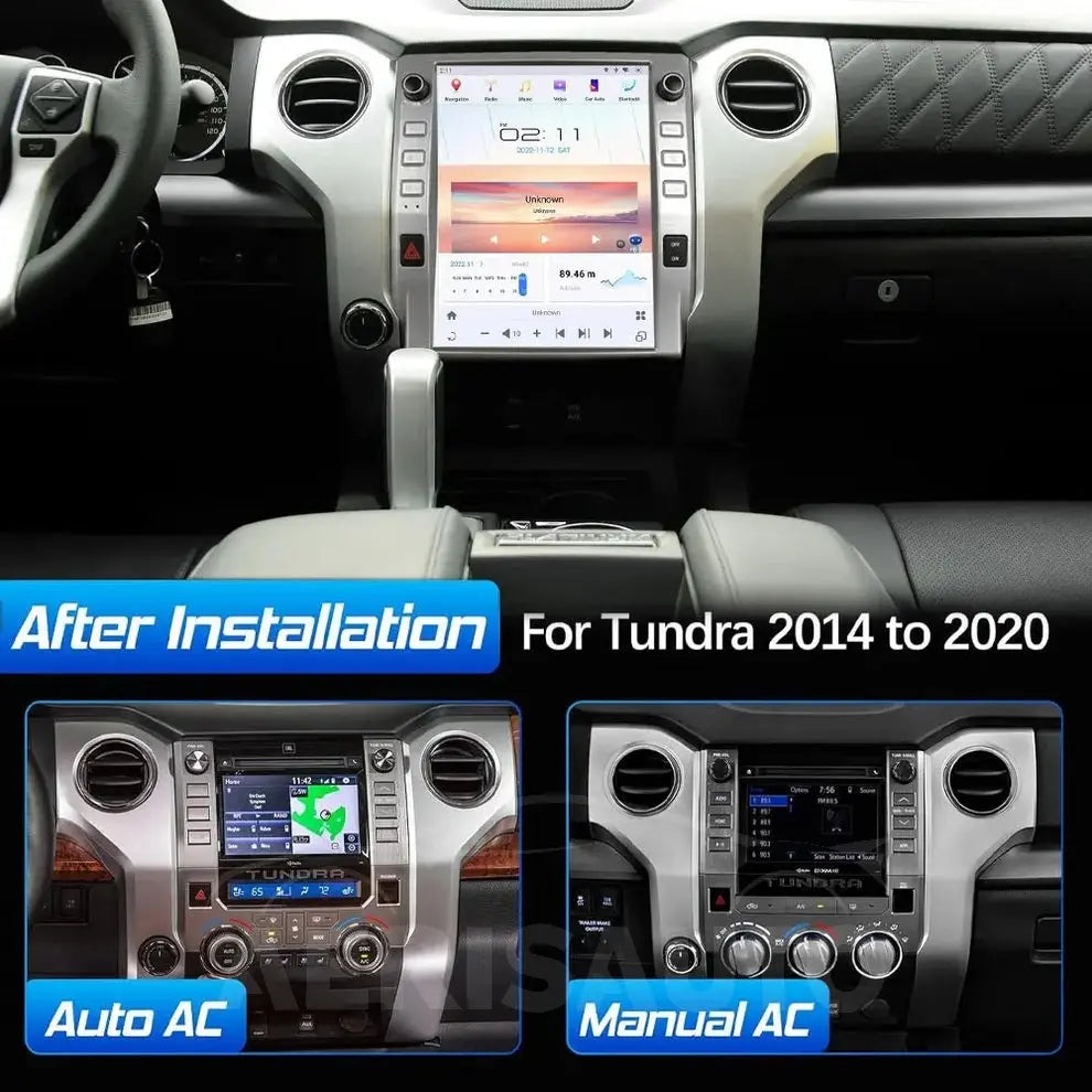 12.1"For Toyota Tundra 2014-2021 Tesla Style Car Radio AERISAUTO for Apple Android screen and Android Auto Aerisauto
