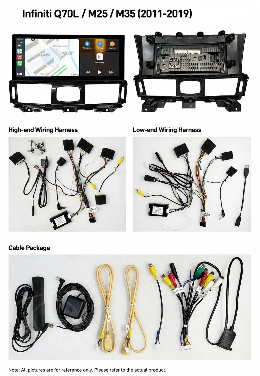 12.3 "Android 13 Infiniti Q70 M25 M35 M37 M56 Nissan Fuga Y51 2009-2019 Navigation Screen Car Radio Multimedia Player Aerisauto