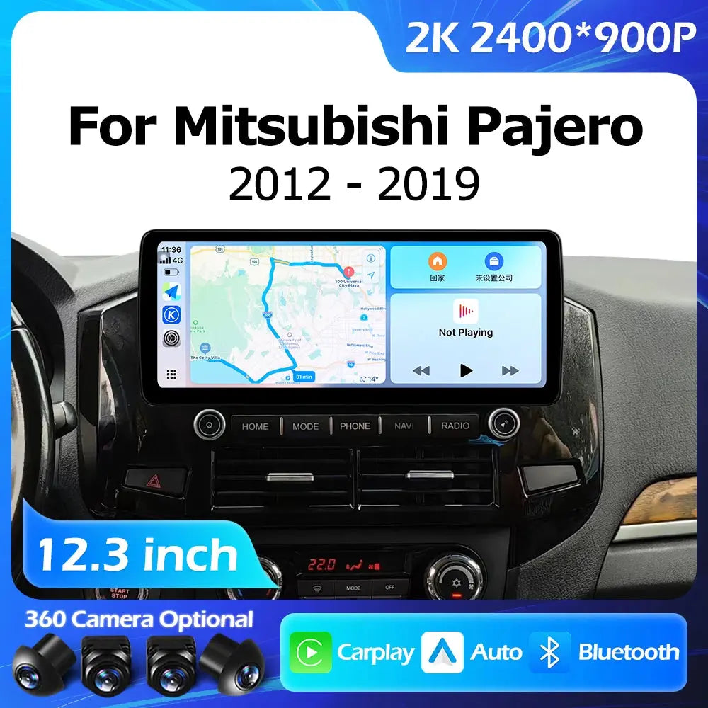 12.3 ''For Mitsubishi Pajero V97 2012-2019 AERISAUTO for Apple Android screen and  Android Auto Aerisauto