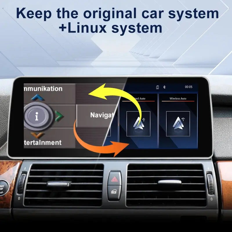 12.3Touch Screen Display For BMW X5 E70 X6 E71 CCC CIC 2007-2013Wireless Carplay Android Auto Car Multimedia Video Player Stereo Aerisauto