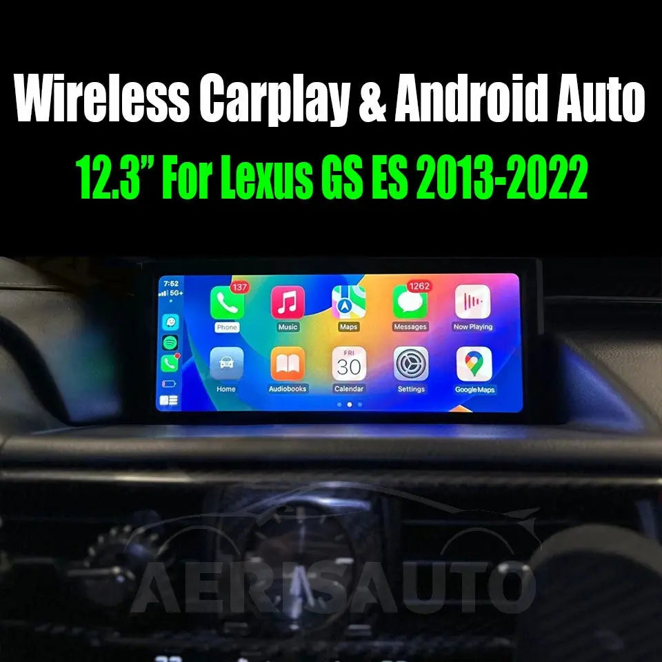 12.3" For Lexus GS ES 2013-2022 Android 13.0 AERISAUTO for Apple Android screen and  Android Auto Aerisauto