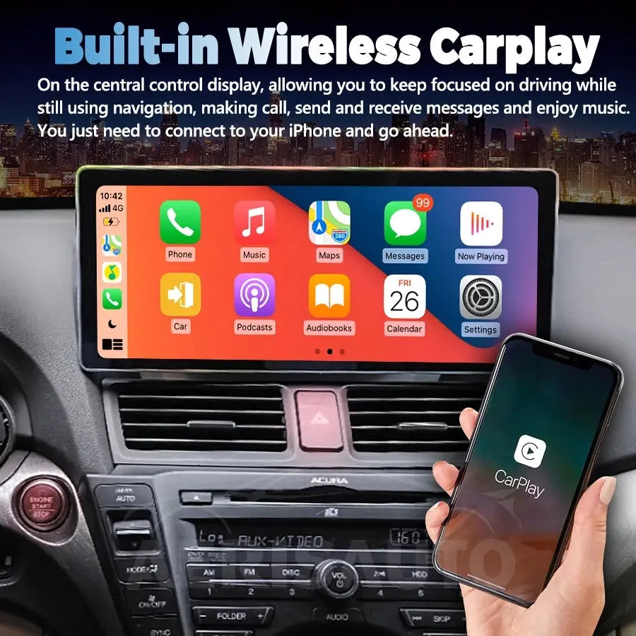 12.3" for Acura TL 2008-2014 Android 13 AERISAUTO for Apple Android screen and  Android Auto Aerisauto
