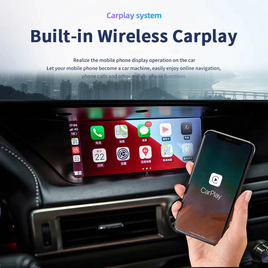 12.3''For Lexus GS Series 2012-2020 Android 14.0 AERISAUTO for Apple Android screen and  Android Auto