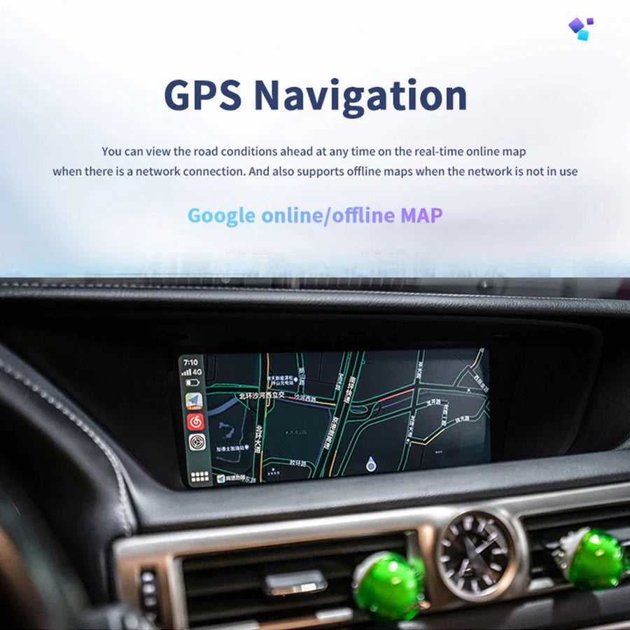 12.3''For Lexus GS Series 2012-2020 Android 14.0 AERISAUTO for Apple Android screen and  Android Auto
