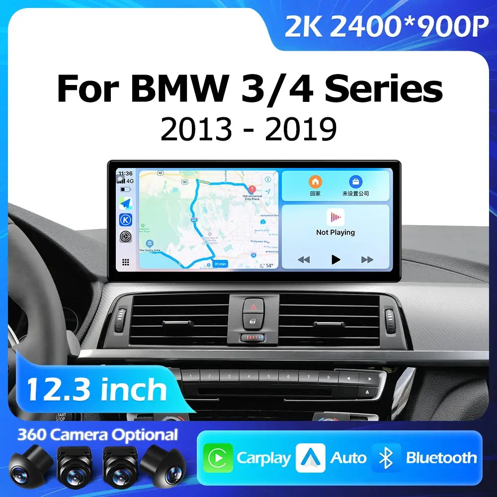 12.3''For BMW 3/4 series F30 F31 F32 F33 F34 F36 2013-2019 AERISAUTO for Apple Android screen and  Android Auto Aerisauto
