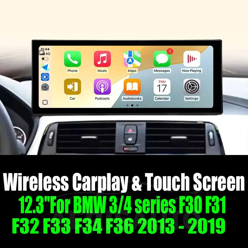 12.3''For BMW 3/4 series F30 F31 F32 F33 F34 F36 2013 - 2019 Android 14 AERISAUTO for Apple Android screen and  Android Auto Aerisauto