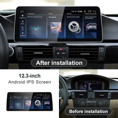 12.3''For BMW 3series E90 E91 5 series E60 E61 CCC CIC Android 13 AERISAUTO for Apple Android screen and  Android Auto Aerisauto