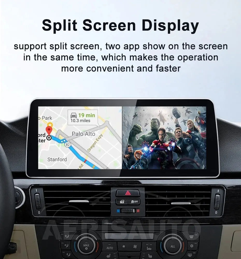 12.3''For BMW 3series E90 E91 5 series E60 E61 CCC CIC Android 13 AERISAUTO for Apple Android screen and  Android Auto Aerisauto