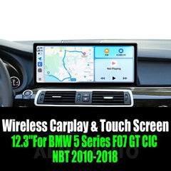 12.3''For BMW 5 Series F07 GT CIC NBT 2010-2018 AERISAUTO for Apple Android screen and  Android Auto Aerisauto