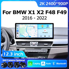 12.3''For BMW X1 X2 F48 F49 NBT EVO 2016-2022 AERISAUTO for Apple Android screen and  Android Auto Aerisauto
