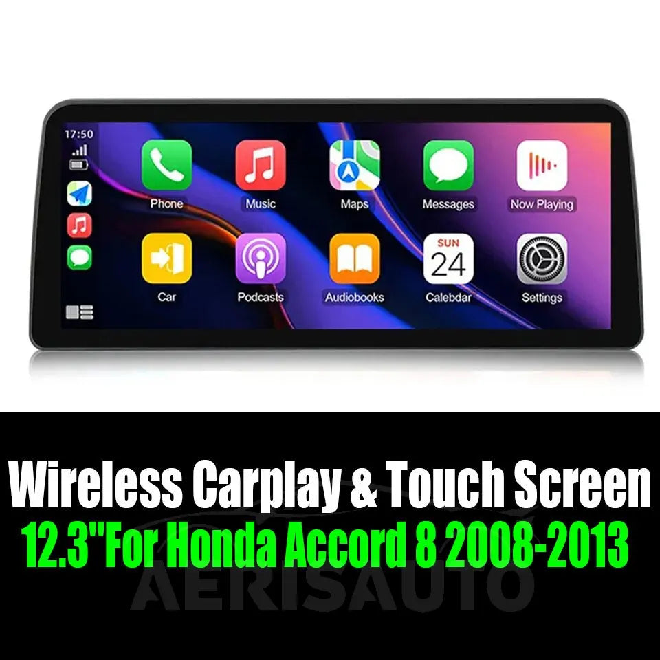 12.3''For Honda Accord 8 2008-2013 AERISAUTO for Apple Android screen and  Android Auto Aerisauto