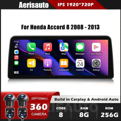 12.3''For Honda Accord 8 2008-2013 AERISAUTO for Apple Android screen and  Android Auto Aerisauto