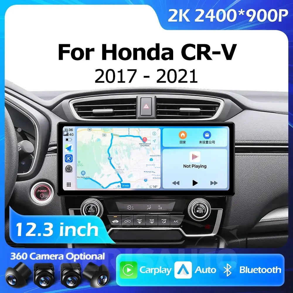 12.3''For Honda CRV CR-V 2017-2021 AERISAUTO for Apple Android screen and  Android Auto Aerisauto