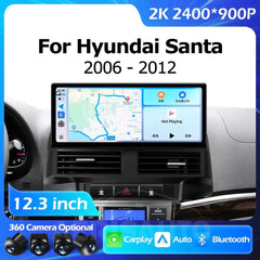 12.3''For Hyundai Santa Fe 2 2006-2012 AERISAUTO for Apple Android screen and  Android Auto Aerisauto