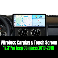 12.3''For Jeep Compass 2010-2016 AERISAUTO for Apple Android screen and  Android Auto Aerisauto