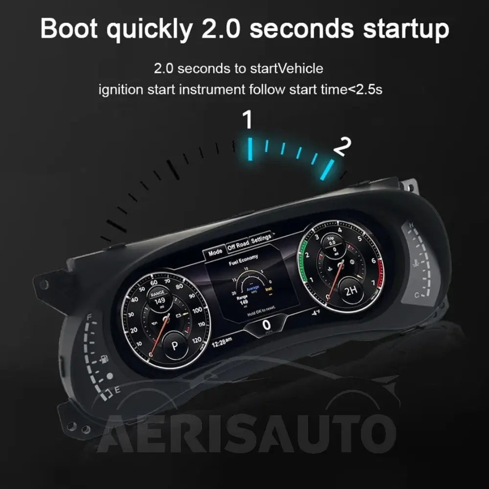 12.3"For Jeep Wrangler 2010-2018 AERISAUTO for LCD Digital Dashboard Cluster Aerisauto