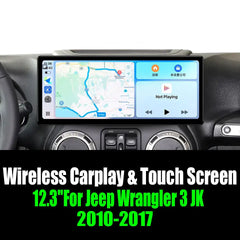 12.3''For Jeep Wrangler 3 JK 2010-2017 AERISAUTO for Apple Android screen and  Android Auto Aerisauto