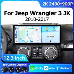 12.3''For Jeep Wrangler 3 JK 2010-2017 AERISAUTO for Apple Android screen and  Android Auto Aerisauto