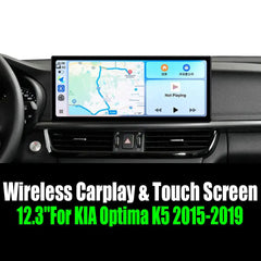 12.3''For KIA Optima K5 2015-2019 AERISAUTO for Apple Android screen and  Android Auto Aerisauto