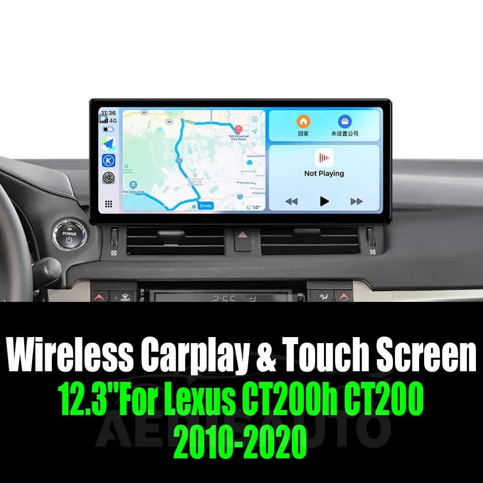 12.3''For Lexus CT200h CT200 2010-2020 AERISAUTO for Apple Android screen and  Android Auto Aerisauto