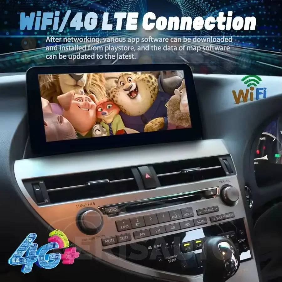 12.3''For Lexus RX Series 2009-2015 Android 14.0 AERISAUTO for Apple Android screen and  Android Auto Aerisauto