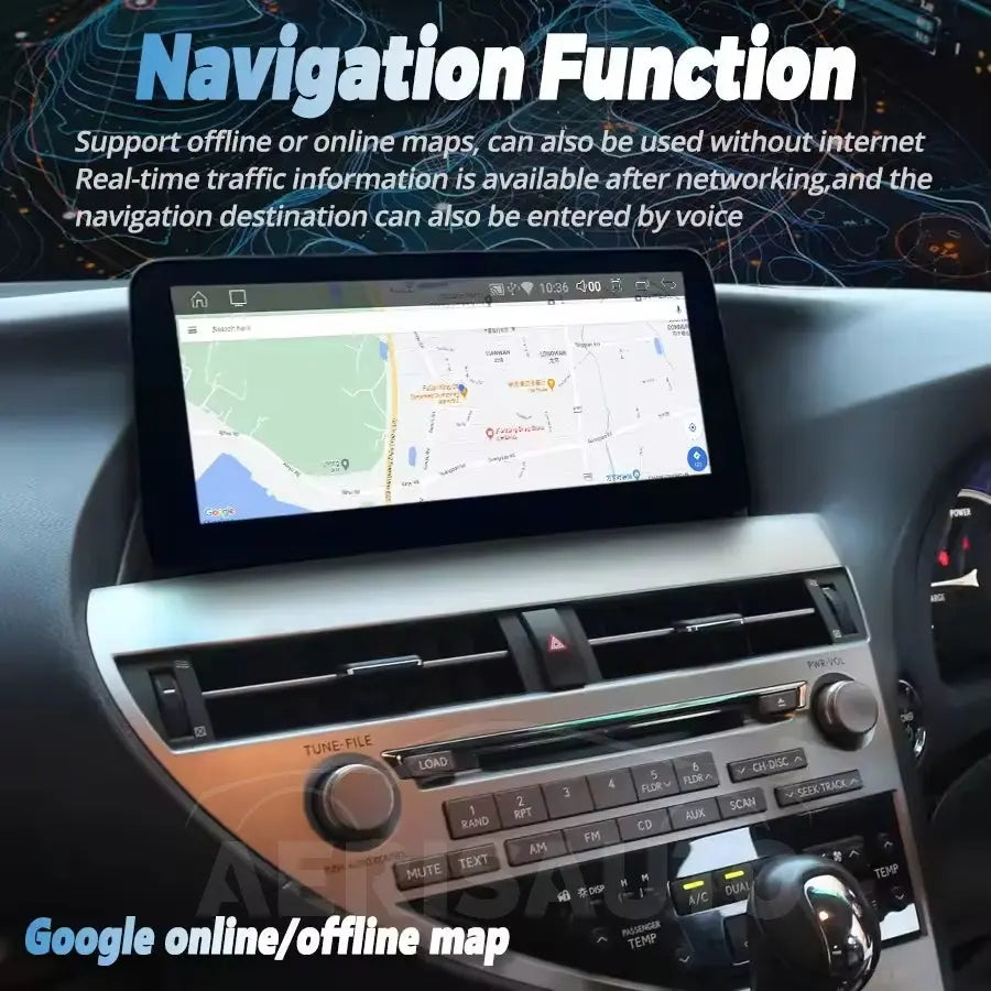 12.3''For Lexus RX Series 2009-2015 Android 14.0 AERISAUTO for Apple Android screen and  Android Auto Aerisauto