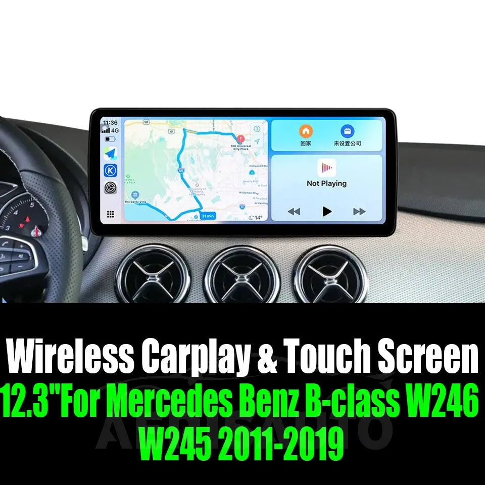12.3''For Mercedes Benz B-class W246 W245 2011-2019 AERISAUTO for Apple Android screen and  Android Auto Aerisauto