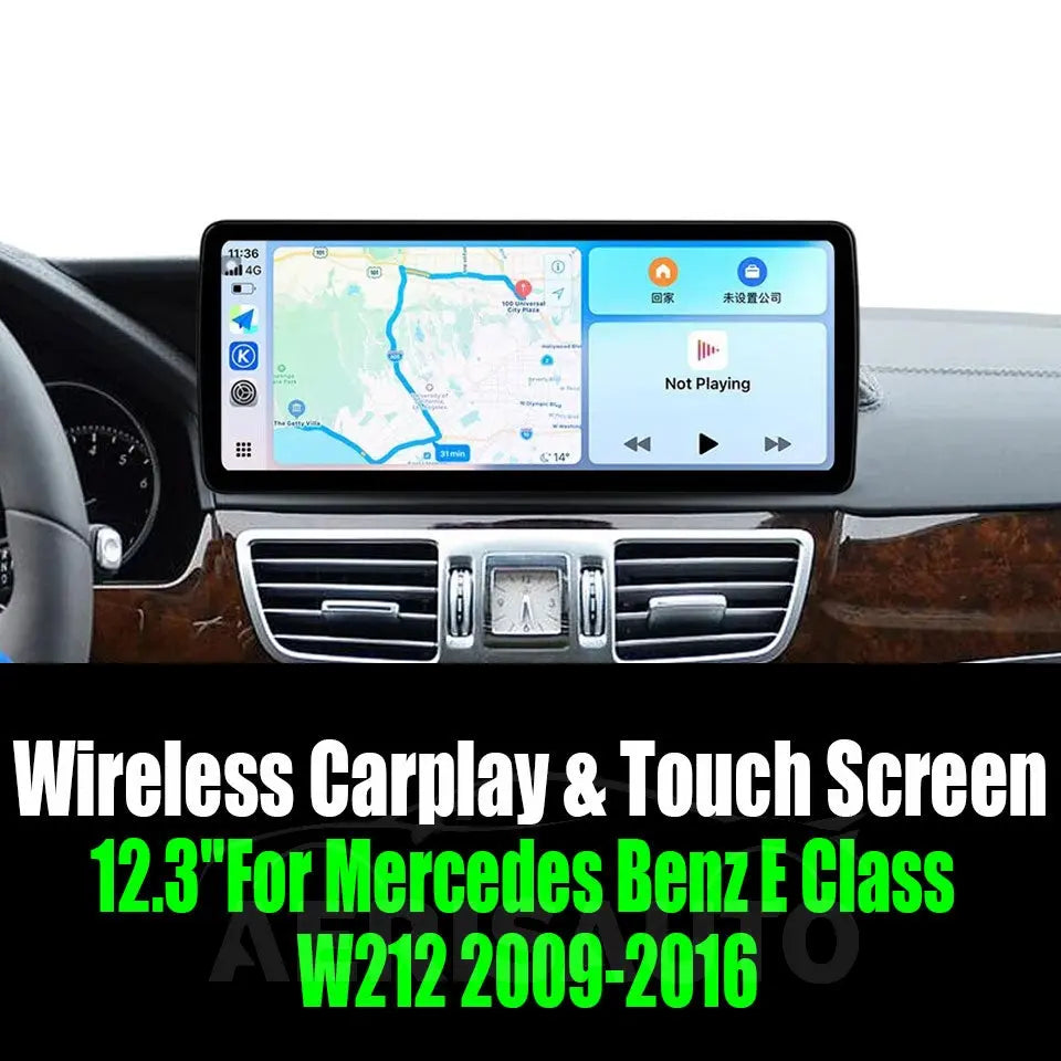 12.3''For Mercedes Benz E Class W212 2009-2016 AERISAUTO for Apple Android screen and  Android Auto Aerisauto
