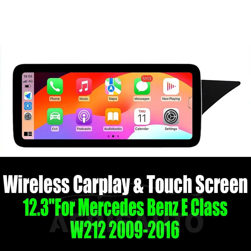 12.3"For Mercedes Benz E Class W212 2009-2016 AERISAUTO for Apple Android screen and  Android Auto Aerisauto
