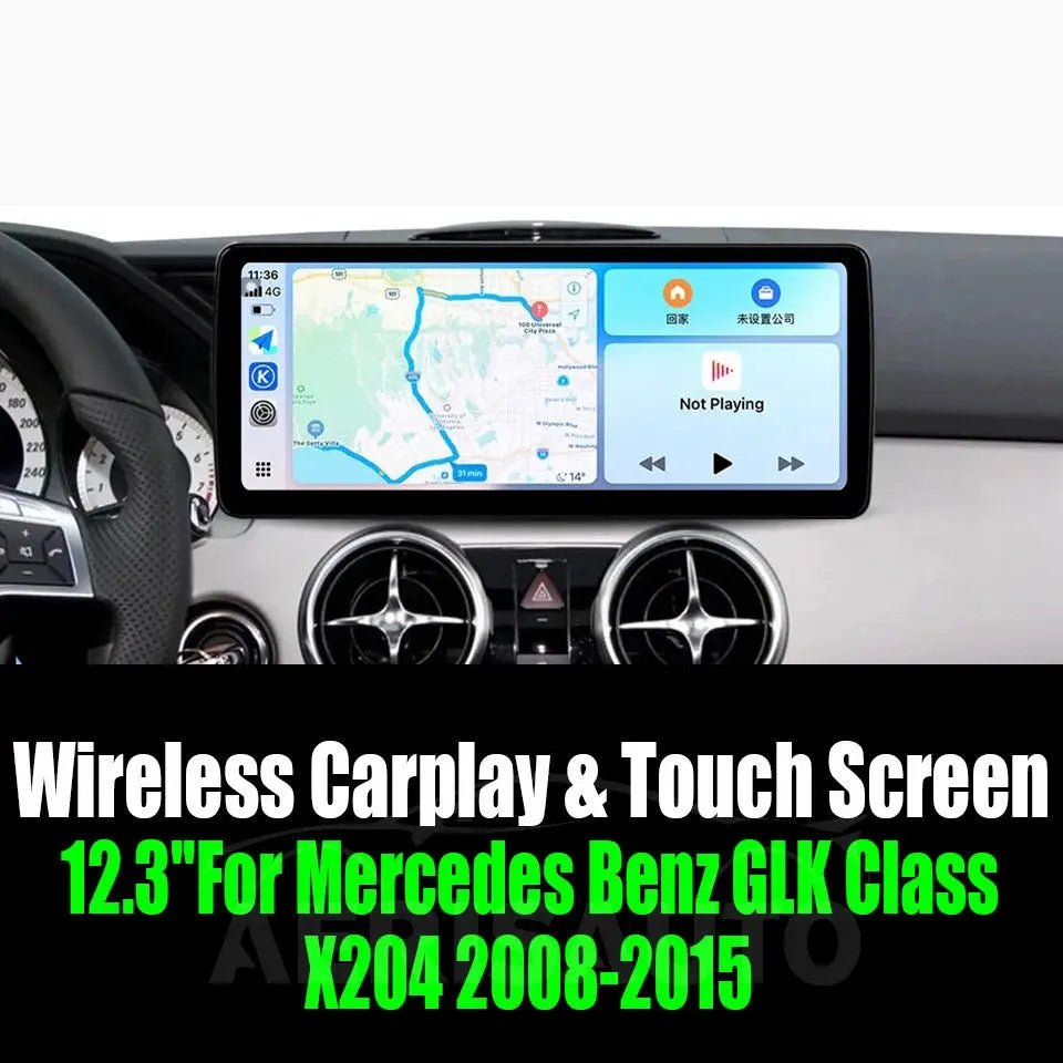 12.3''For Mercedes Benz GLK Class X204 2008-2015 AERISAUTO for Apple Android screen and  Android Auto Aerisauto