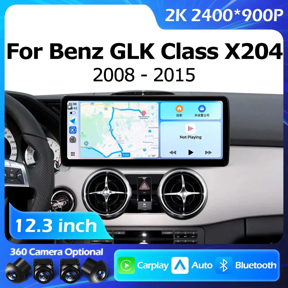 12.3''For Mercedes Benz GLK Class X204 2008-2015 AERISAUTO for Apple Android screen and  Android Auto Aerisauto