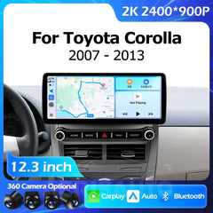 12.3''For Toyota Corolla 2007-2013 AERISAUTO for Apple Android screen and  Android Auto Aerisauto