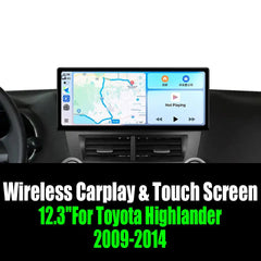 12.3''For Toyota Highlander 2009-2014 AERISAUTO for Apple Android screen and  Android Auto Aerisauto