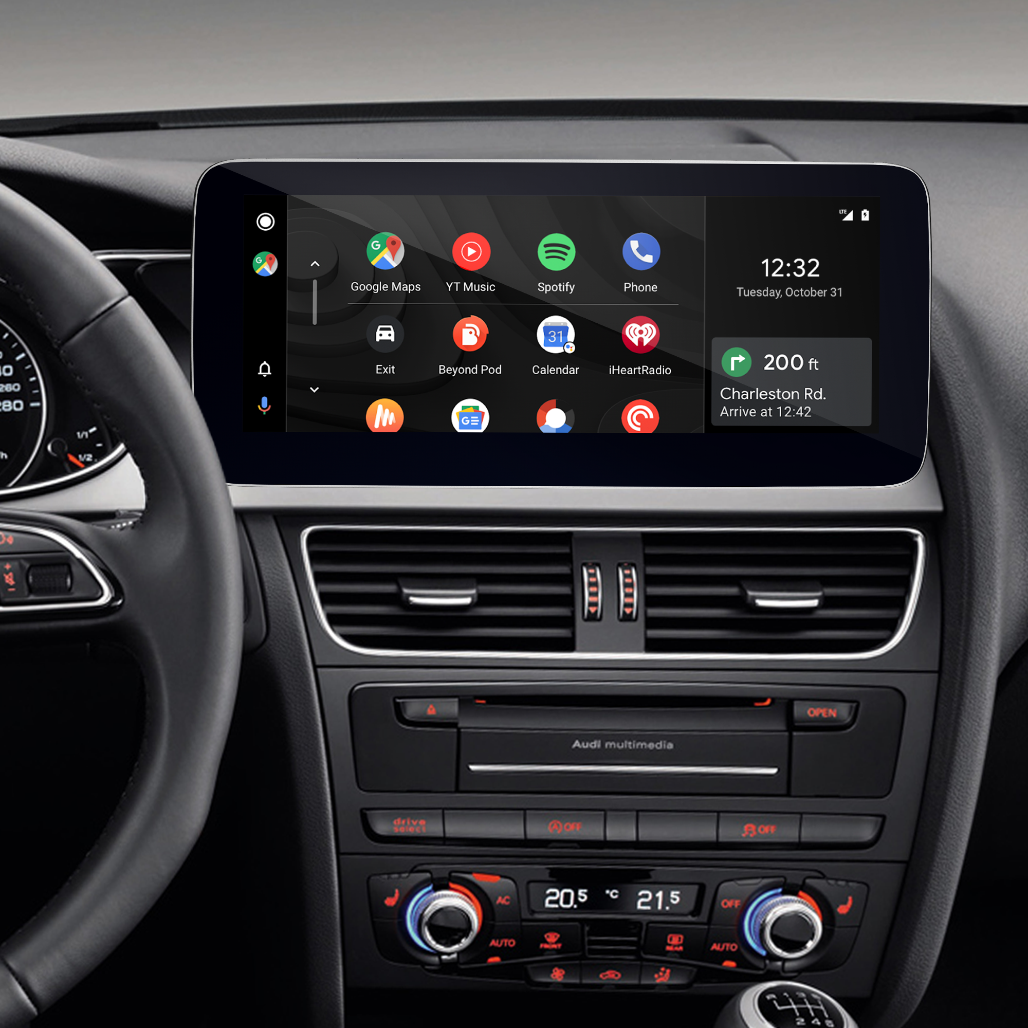 12.3'' For Audi A4 A5 Q5 B9 2016-2023 AERISAUTO for Apple Android screen and  Android Auto
