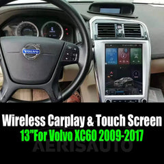 13''For Volvo XC60 2009-2017 Android 12 AERISAUTO for Apple Android screen and  Android Auto Aerisauto
