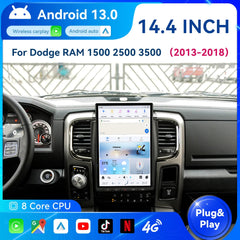14.4"For Dodge RAM 1500 2500 3500 2013-2018 Tesla Style Car Radio AERISAUTO for Apple Android screen and Android Auto