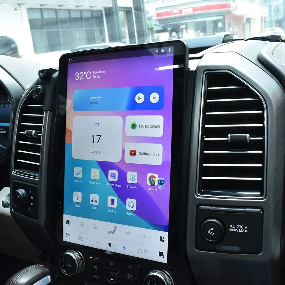 14.4''For Ford F150 Raptor 2015-2022 Android 13 Tesla Style Car Radio  AERISAUTO for Apple Android screen and  Android Auto Aerisauto