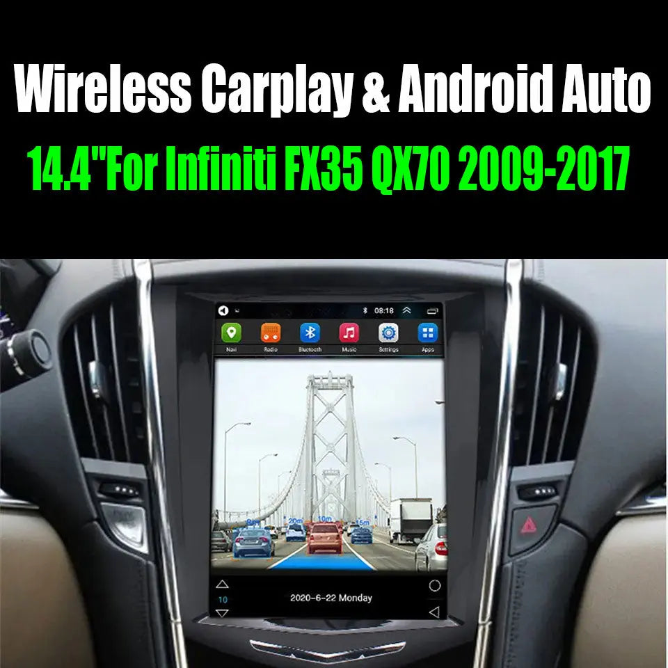 14.4"For Infiniti FX35 QX70 2009-2017 AERISAUTO for Apple Android screen and  Android Auto Aerisauto