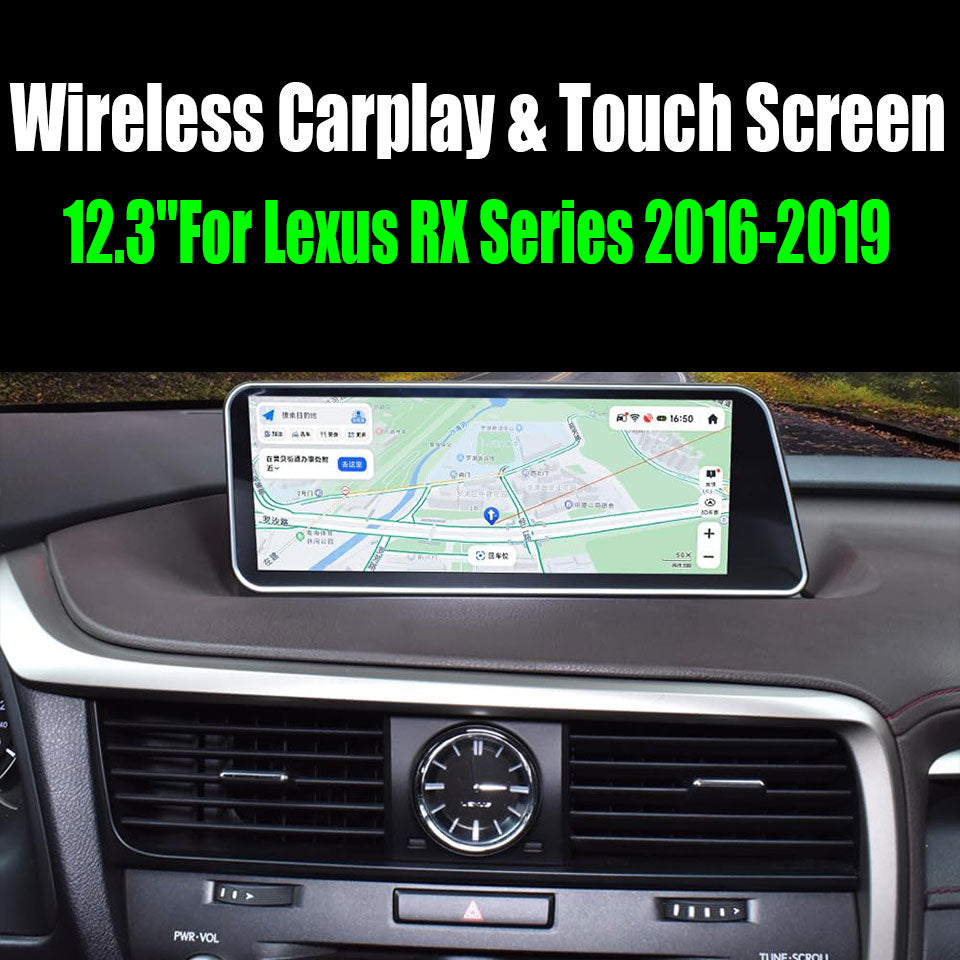 Pour Lexus RX350 RX400 2016-2019 Qualcomm Chips Android 13 Navigation de voiture GPS Multimédia Carplay Auto 12,3 pouces HD Écran Lecteur 
