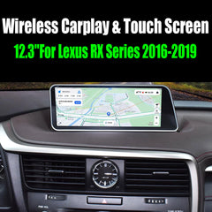 Pour Lexus RX350 RX400 2016-2019 Qualcomm Chips Android 13 Navigation de voiture GPS Multimédia Carplay Auto 12,3 pouces HD Écran Lecteur 