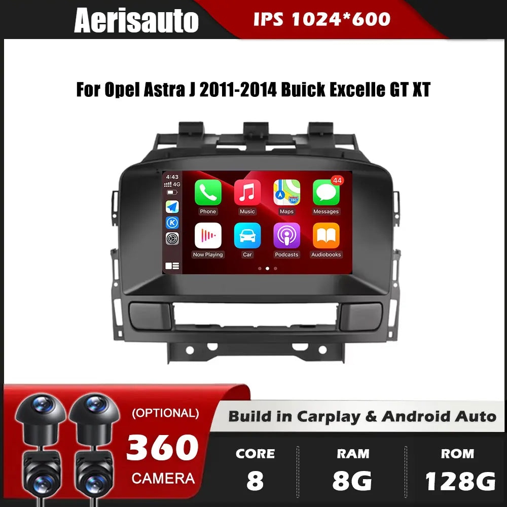 Android 14 9''For Buick Excelle Gt Xt Opel Astra J 2011-2014 AERISAUTO for Apple Android screen and  Android Auto
