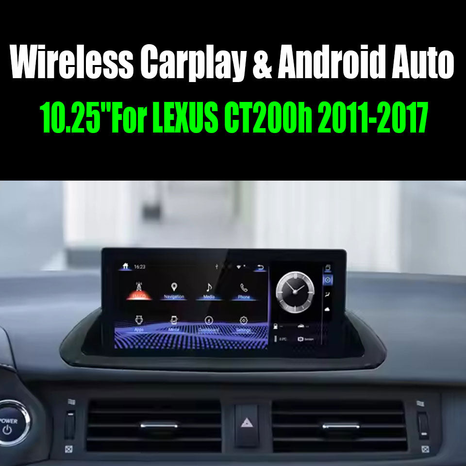 10.25''For Lexus CT200h 2011-2017 AERISAUTO for Apple Android 8.1/10.0 screen and  Android Auto