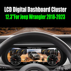 12.3"For Jeep Wrangler 2018-2023 AERISAUTO for LCD Digital Dashboard Cluster