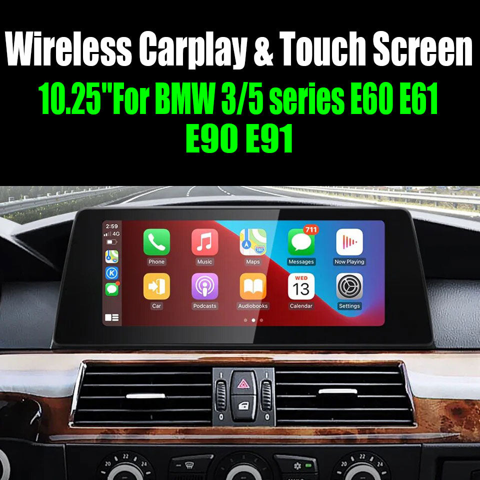 10.25''For BMW 3/5series E60 E61 E90 E91 AERISAUTO for Apple Android screen and  Android Auto