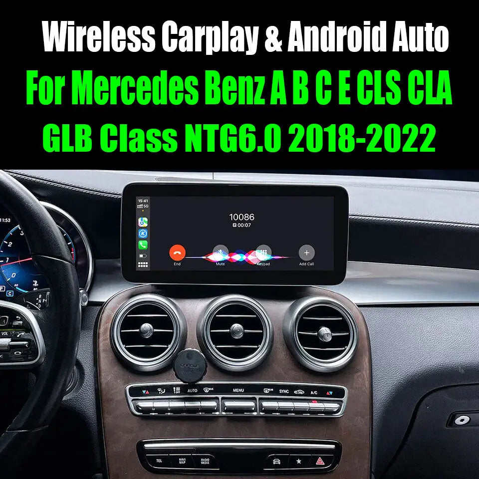 For Mercedes Benz A B C E CLS GLA GLB Class NTG6.0 2018-2022 AERISAUTO for Apple CarPlay Module and  Android Auto 我的商店